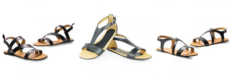 Man sieht drei verschiedene ZAQQ-Sandalen: Niq, Cliq & Qee