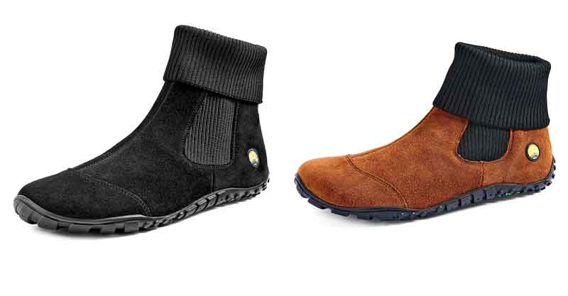 links sieht man das Modell CityToes von Joe Nimble in schwarz, rechts in braun